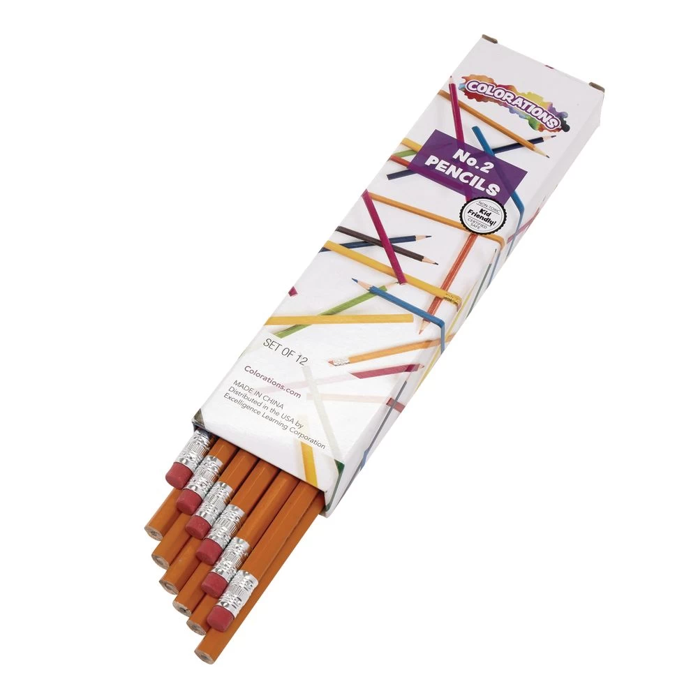 Colorations® Wood No.2 Pencils - Set Of 12 1 Colorations® Wood No.2 Pencils - Set Of 12