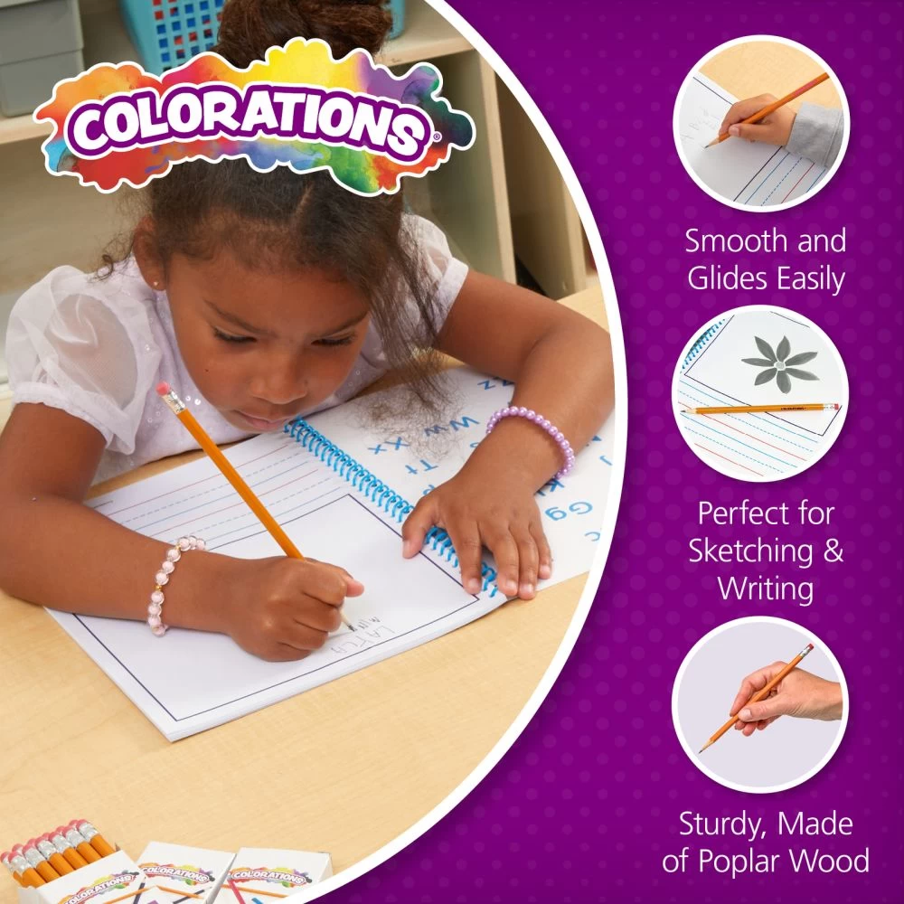 Colorations® Wood No.2 Pencils - Set Of 12 2 Colorations® Wood No.2 Pencils - Set Of 12 - Image 2