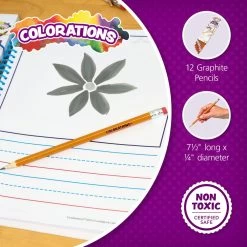 Colorations® Wood No.2 Pencils - Set Of 12 6 Colorations® Wood No.2 Pencils - Set Of 12 -Children School Supplies S339952 1