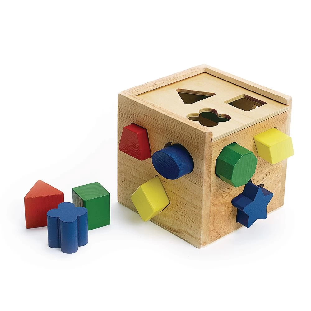 Melissa & Doug Wooden Shape Sorting Cube - 14 Pieces 1 Melissa & Doug Wooden Shape Sorting Cube - 14 Pieces