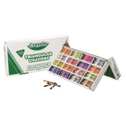 Crayola® Triangular Anti-Roll® Crayon Classpack - Set Of 256