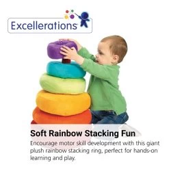 Excellerations® Giant Plush Rainbow Stacking Ring -Children School Supplies S386039 1