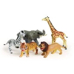 Discount School Supply® Jumbo Soft Jungle Animals - Set Of 5
