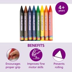 Colorations® Non-Roll Dry-Erase Crayon Classroom Value Pack - Set Of 96 -Children School Supplies S405842 2