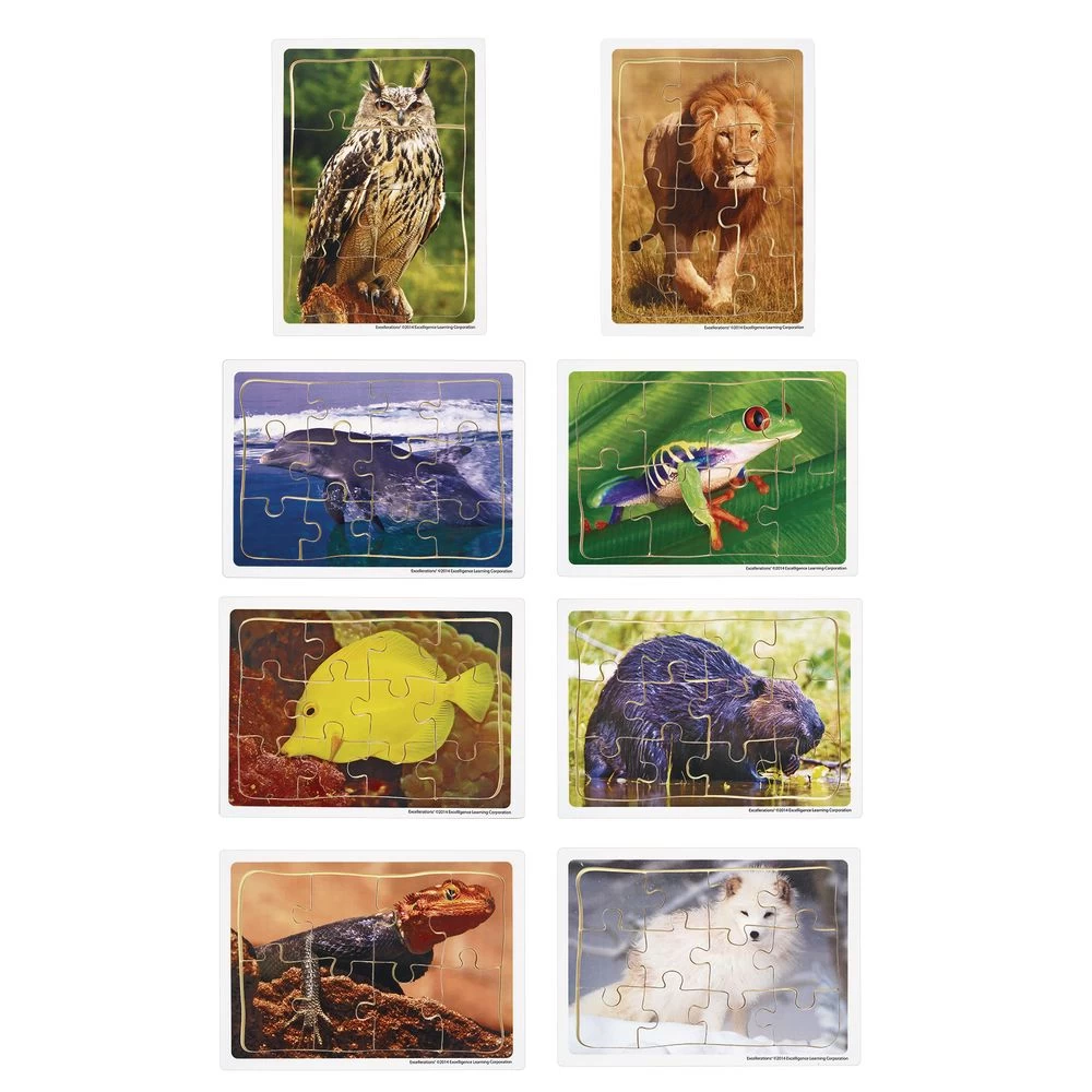 Excellerations® Animals In Their Biomes Puzzles - Set Of 8 1 Excellerations® Animals In Their Biomes Puzzles - Set Of 8