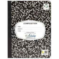 Writing Journal, 100 Sheets - Marble Black