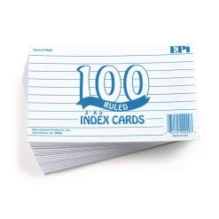 Ruled Index Cards - Pack Of 100