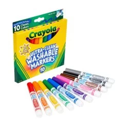 Crayola® Ultra-Clean Markers - Set Of 10 -Children School Supplies S532637 2