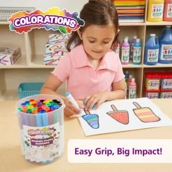 Colorations® Washable Chubby Markers - Set Of 44 -Children School Supplies S534379 2