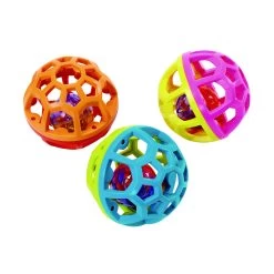 Baby Toy, Easy-Grasp, Bounce 'n' Roll Balls - Set Of 3