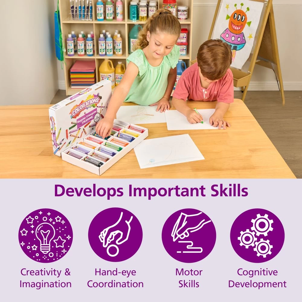 Colorations® Regular Size Triangular Crayons Value Pack - Set Of 208 4 Colorations® Regular Size Triangular Crayons Value Pack - Set Of 208 - Image 4