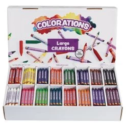 Colorations® Large Crayons, 16 Colors, Value Pack - Set Of 400