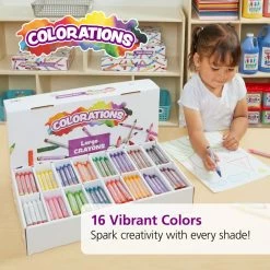 Colorations® Large Crayons, 16 Colors, Value Pack - Set Of 400 7 Colorations® Large Crayons, 16 Colors, Value Pack - Set Of 400 -Children School Supplies S563794 2