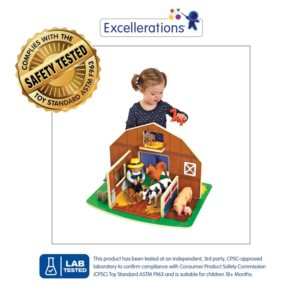 Excellerations® Toddler Wooden Barn 2 Excellerations® Toddler Wooden Barn - Image 2