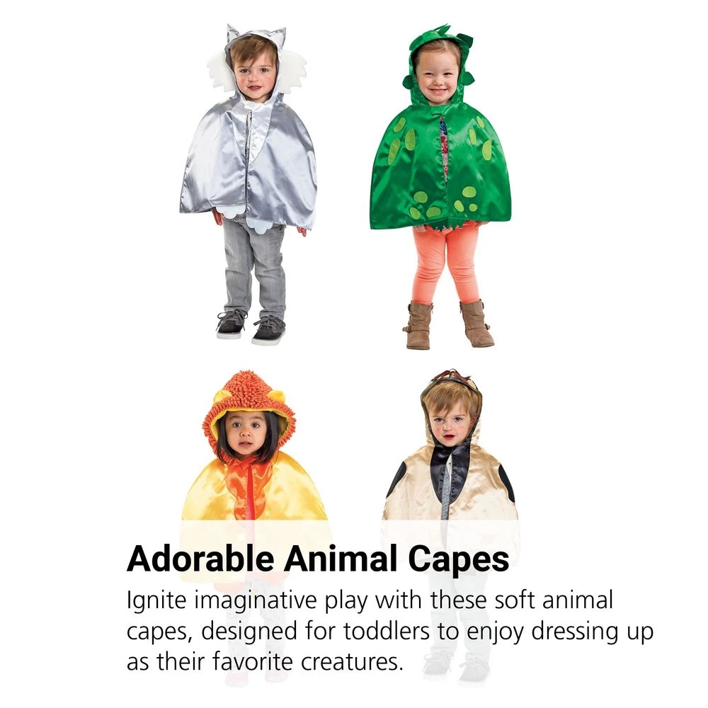 Excellerations® Toddler Animal Capes With Hoods Set Of 4 2 Excellerations® Toddler Animal Capes With Hoods Set Of 4 - Image 2