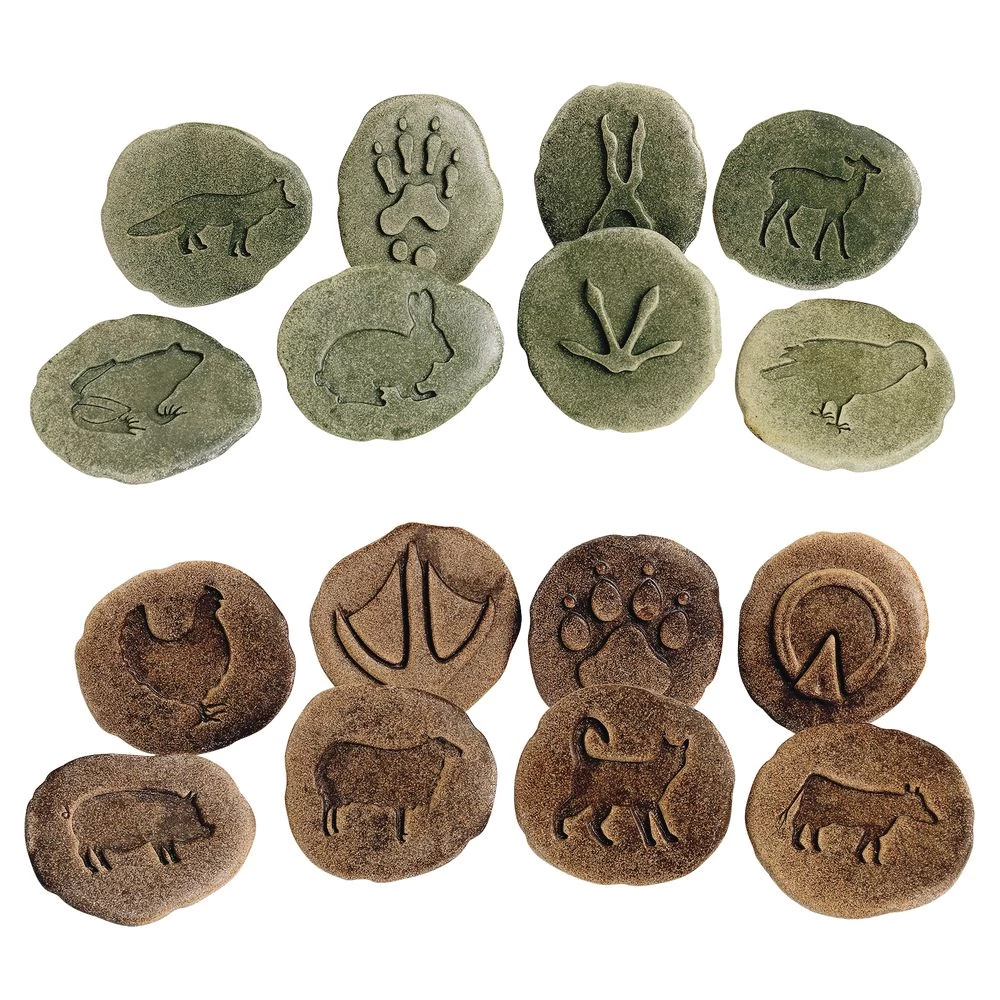 Farmyard And Woodland Footprint Stones 1 Farmyard And Woodland Footprint Stones