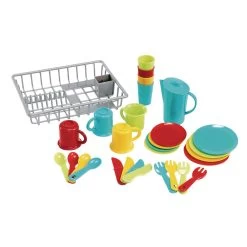 Playgo Toddler Bright Dishes & Drainer Set 30 Pieces -Children School Supplies S613342 2