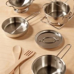 Melissa & Doug Stainless Steel Pots And Pans Set -Children School Supplies S635603 4