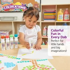 Colorations® Washable Tropical Dabber Dots Set Of 8 -Children School Supplies S644670 2