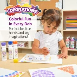 Colorations® Washable Shiny Dabber Dot Markers - Set Of 6 -Children School Supplies S644675 2