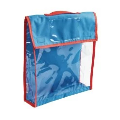 Fabric Pouch With Clear Front Panel