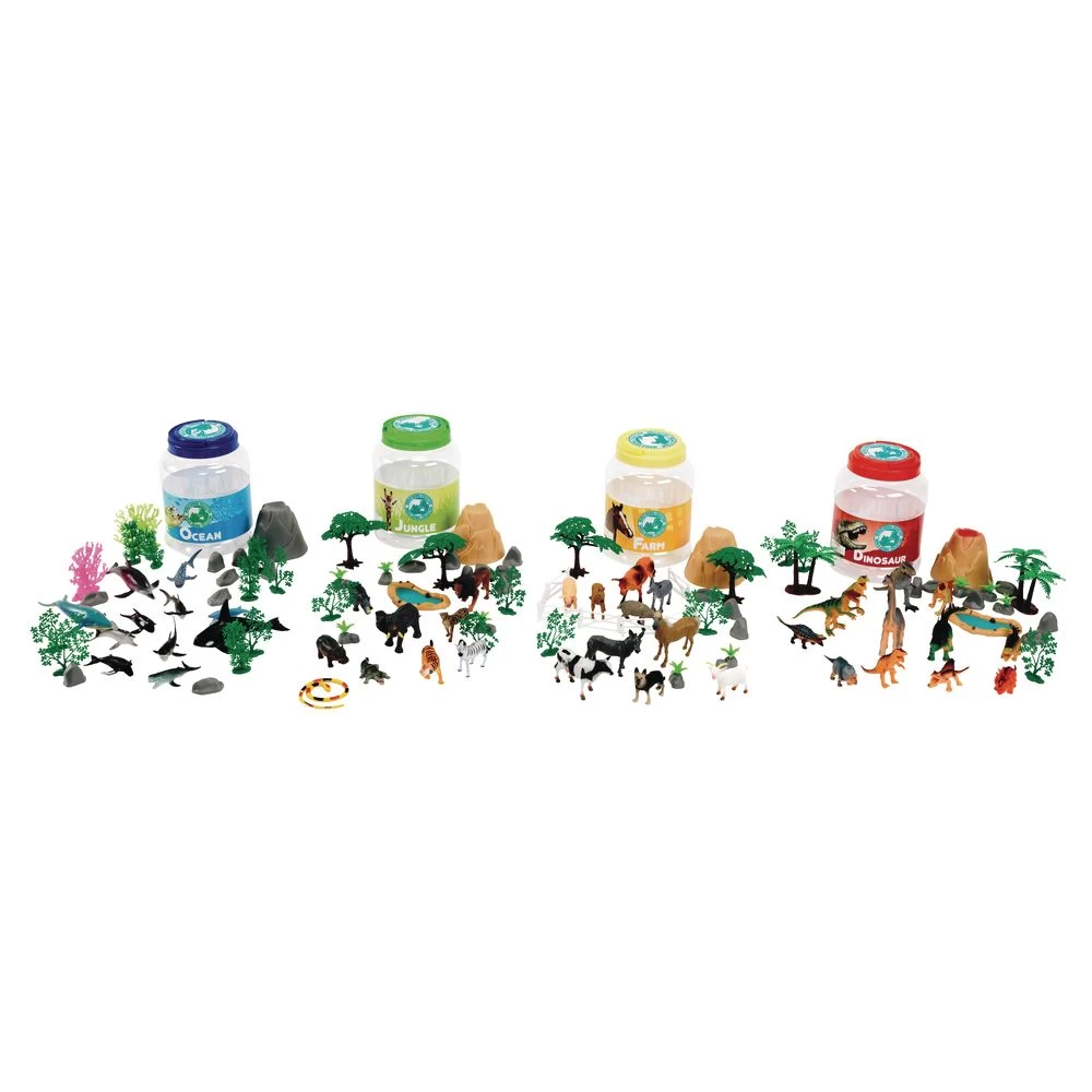 Excellerations® Animal Bucket Playset - Set Of All 4, 126 Pieces 1 Excellerations® Animal Bucket Playset - Set Of All 4, 126 Pieces