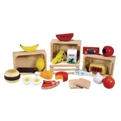 Classroom Starter Kit Food - 61 Pieces With Storage Bin -Children School Supplies S648196 5