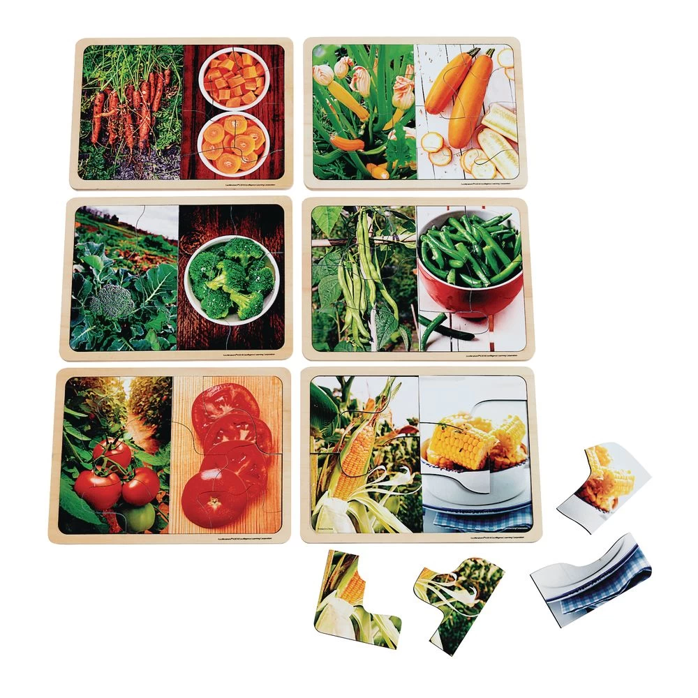 Excellerations® Vegetable Photo Puzzles Set Of 6 1 Excellerations® Vegetable Photo Puzzles Set Of 6