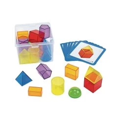 Excellerations® STEM Translucent Geometric Shapes With Activity Cards -Children School Supplies S650204 4