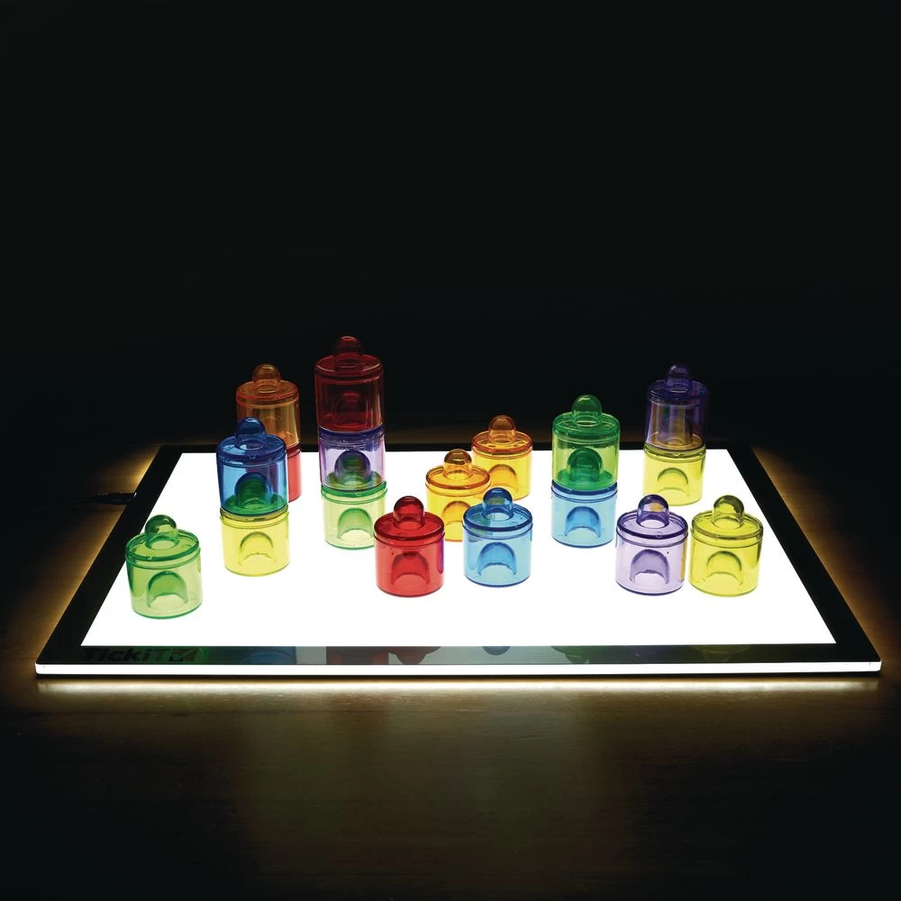 Excellerations® EarlySTEM™ Translucent Stacking Pegs 1 Excellerations® EarlySTEM™ Translucent Stacking Pegs