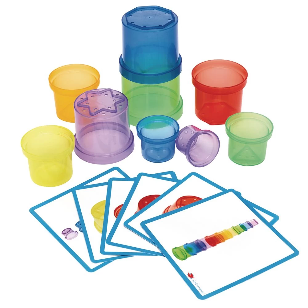 Excellerations® EarlySTEM™ Stacking Translucent Cups 1 Excellerations® EarlySTEM™ Stacking Translucent Cups