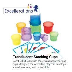 Excellerations® EarlySTEM™ Stacking Translucent Cups 6 Excellerations® EarlySTEM™ Stacking Translucent Cups -Children School Supplies S650984 1