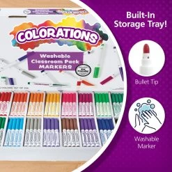 Colorations® Classic Markers Classroom Value Pack - Set Of 256 7 Colorations® Classic Markers Classroom Value Pack - Set Of 256 -Children School Supplies S664078 1
