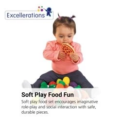 Excellerations® My First Soft Play Food Set - 24 Pieces With Storage Bin -Children School Supplies S679262 1