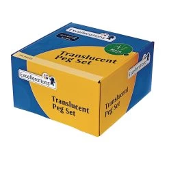 Excellerations® Translucent Pegs Activity Set - 124 Pcs -Children School Supplies S684253 2