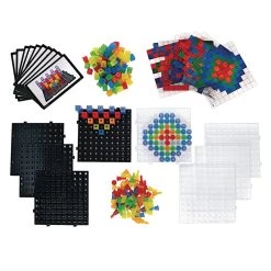 Excellerations® Translucent Pegs Activity Set And Translucent Cubes Activity Set - 248 Pieces Total