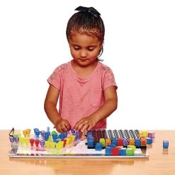 Excellerations® Translucent Pegs Activity Set And Translucent Cubes Activity Set - 248 Pieces Total -Children School Supplies S684311 1