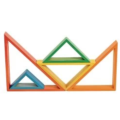 Wooden Rainbow Triangles