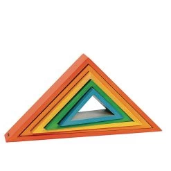 Wooden Rainbow Triangles -Children School Supplies S695735 2