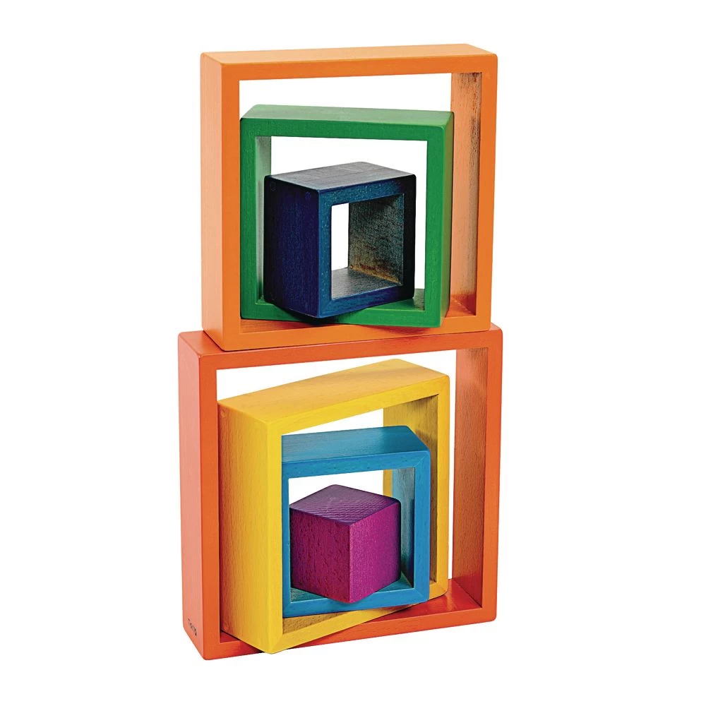 Wooden Rainbow Squares 1 Wooden Rainbow Squares