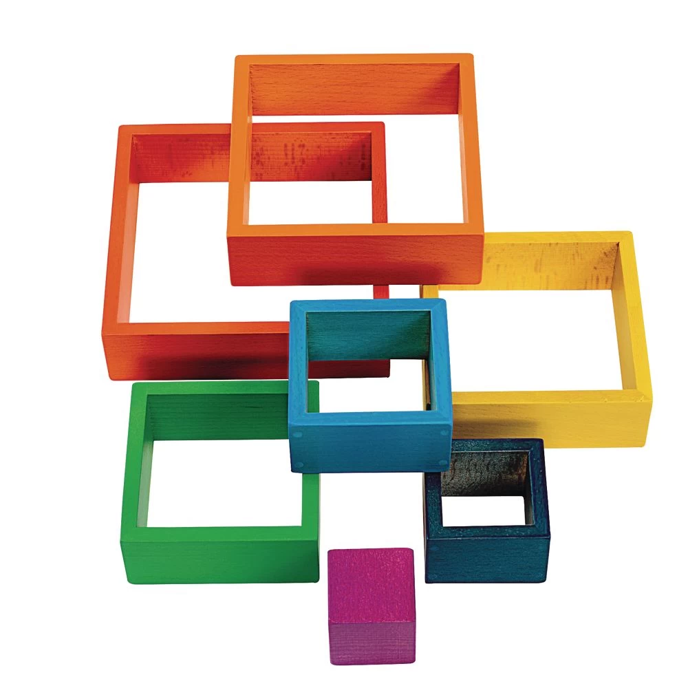 Wooden Rainbow Squares 2 Wooden Rainbow Squares - Image 2