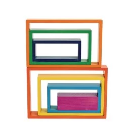 Wooden Rainbow Rectangles