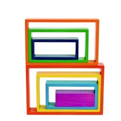 Rainbow Architect Block Set -Children School Supplies S695749 2