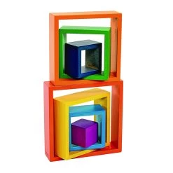 Rainbow Architect Block Set -Children School Supplies S695749 3