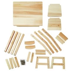 Melissa & Doug Wood Table And Chairs 3-Piece Set -Children School Supplies S695951 1