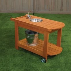 Excellerations® Outdoor Rolling Planting Cart With Water Pump