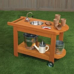 Excellerations® Outdoor Rolling Planting Cart With Water Pump -Children School Supplies S697286 3