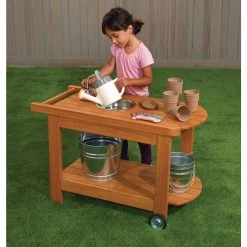 Excellerations® Outdoor Rolling Planting Cart With Water Pump -Children School Supplies S697286 4