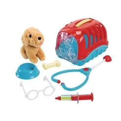 Playgo Pretend Vet With Puppy And Carrier - 7 Pieces