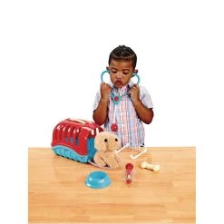 Playgo Pretend Vet With Puppy And Carrier - 7 Pieces -Children School Supplies S697322 1